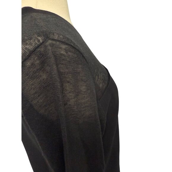 Theory Revolve NWT Enchanted Ofenia Sweater Black Linen Viscose Timeless Size L - Picture 4 of 10